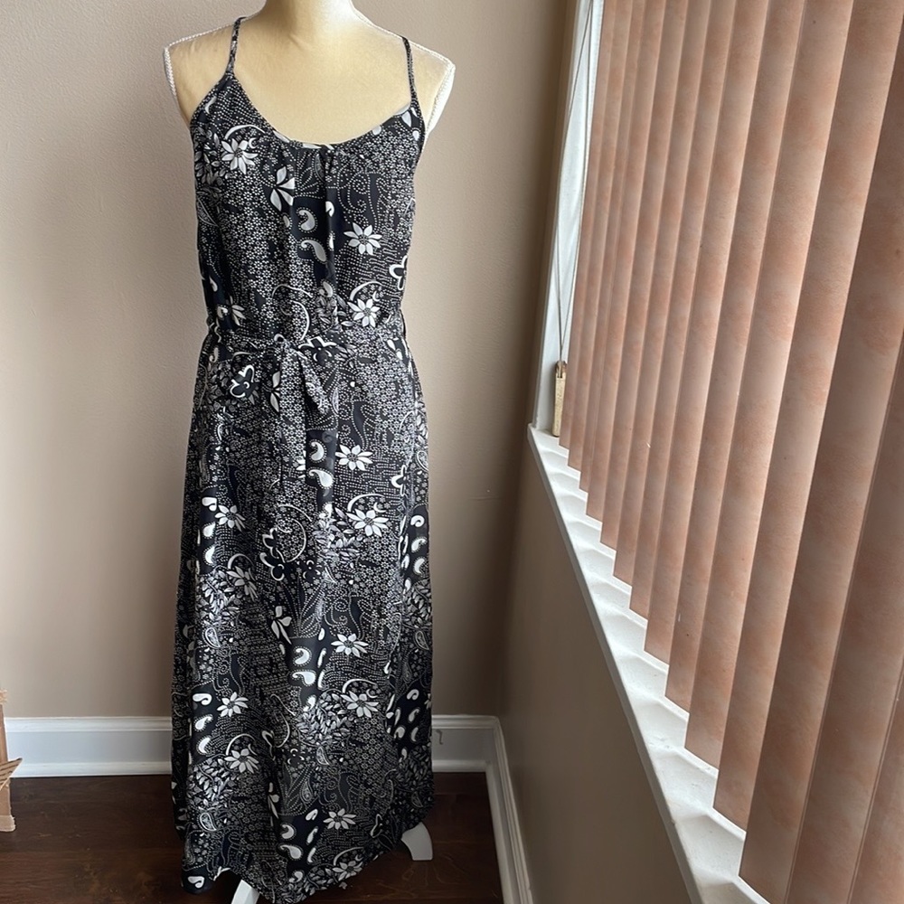 Mimmer Womens Summer dress Sexy Back  Sz M Tropical Floral - Picture 2 of 4